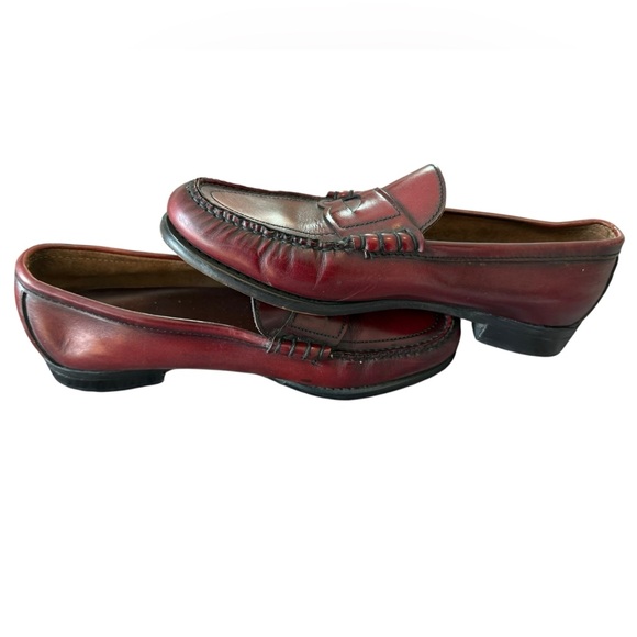 Vintage Dexter Men’s Burgundy Penny Loafers Size 10 1/2 D Leather Made in USA - Picture 3 of 8